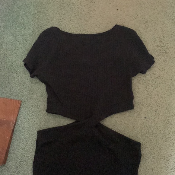 FACTORIE BLACK BODYCON DRESS WITH CUT OUT WAIST SIZE XL - Picture 9 of 11